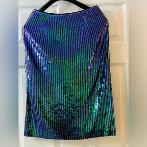 Metalic pleated shimmering pencil skirt from H&M